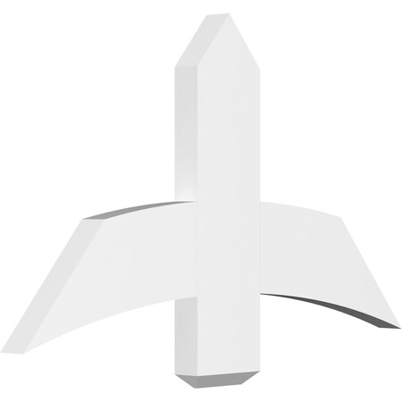 Ekena Millwork Bellingham Architectural Grade PVC Gable Bracket, 36"W x 21"H x 2"D x 6"F, 14/12 Pitch GBP036X21X0206BEL00